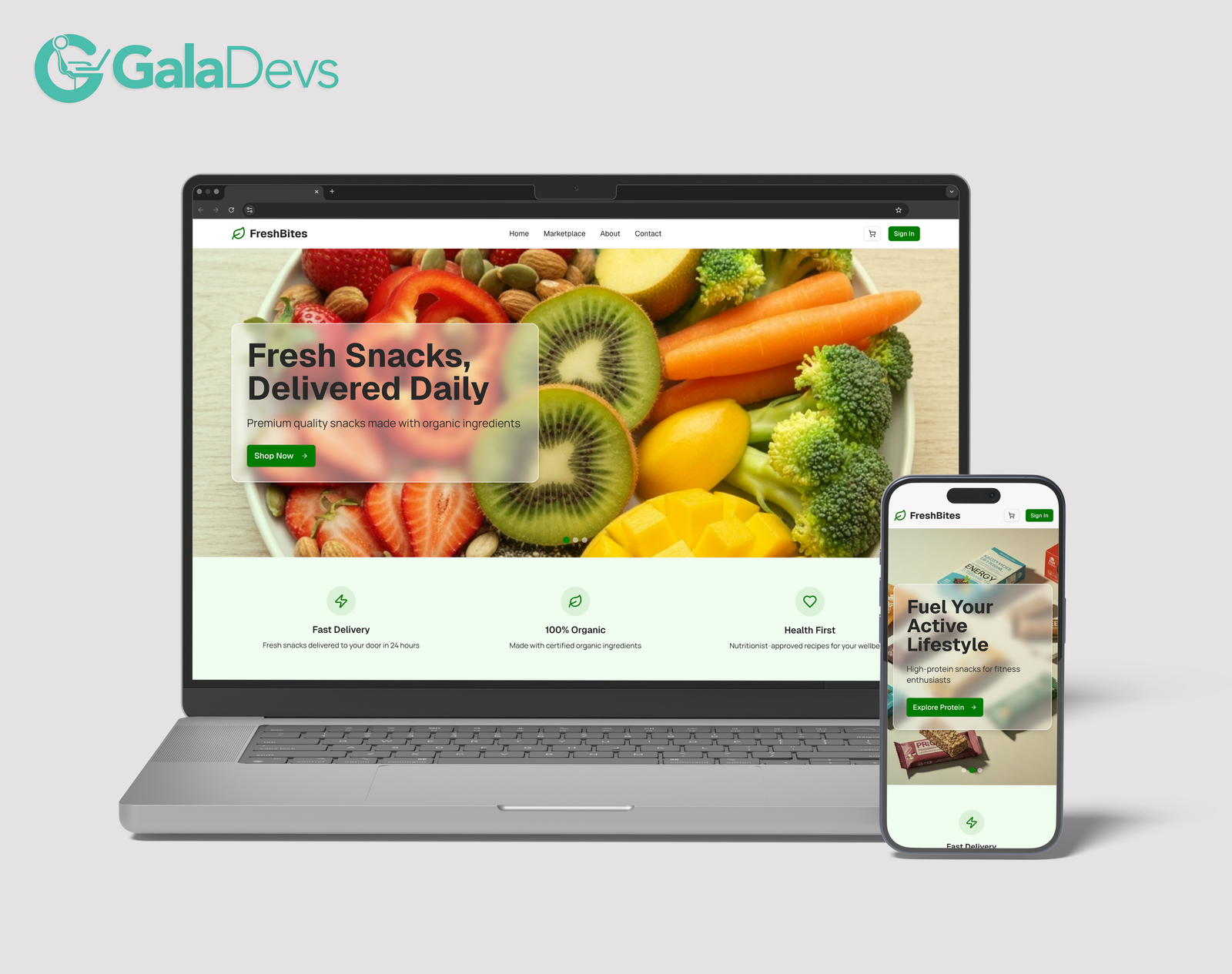 FreshBites - Organic Snacks Delivery